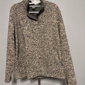 Natural Reflections Men’s Pull Over Sweater‎ V Neck With Buttons M Tan And Black